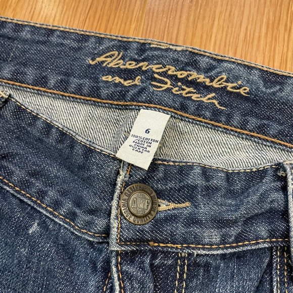 VINTAGE 2000s ABERCROMBIE & FITCH DENIM CARGO MINI SKIRT - Picture 3 of 10